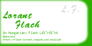lorant flach business card